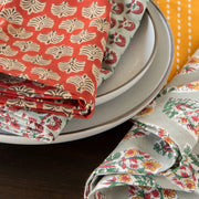 Heirloom - Field Block Print Napkins Set of 4 Home & Kitchen