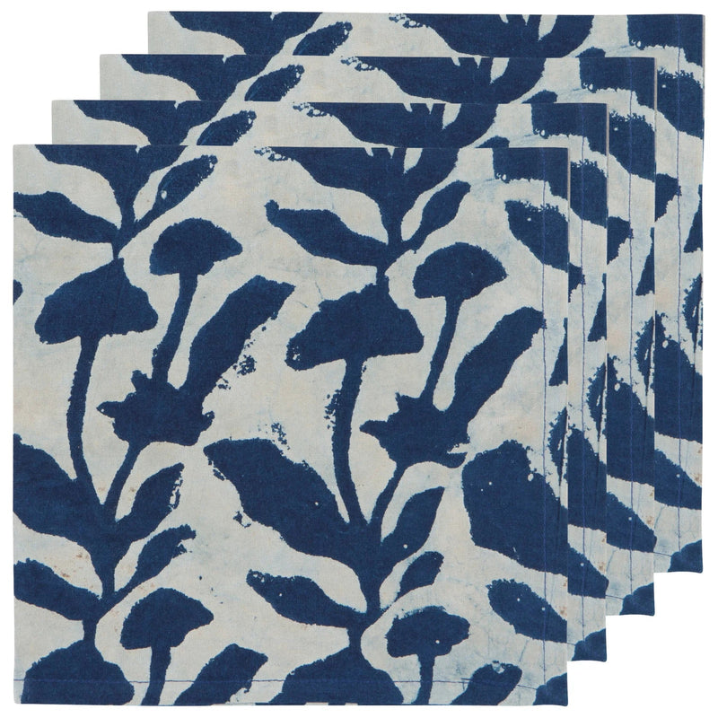 Heirloom - Flourish Block Print Napkins Set of 4 Home & Kitchen