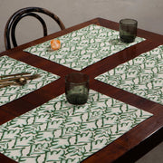 Heirloom - Hedge Block Print Placemats Set of 4 Home & Kitchen