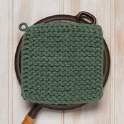 Heirloom - Jade Green Knit Potholder Home & Kitchen
