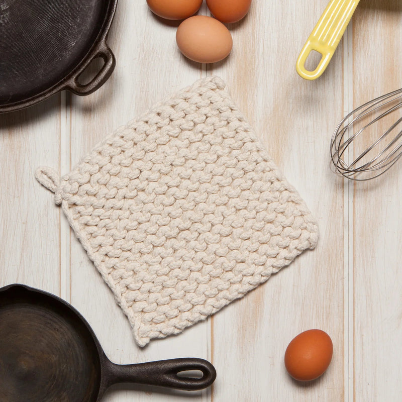 Heirloom - Natural Knit Potholder Home & Kitchen