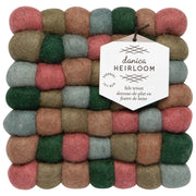 Heirloom - Nectar Wool Felt Ball Trivet Home & Kitchen