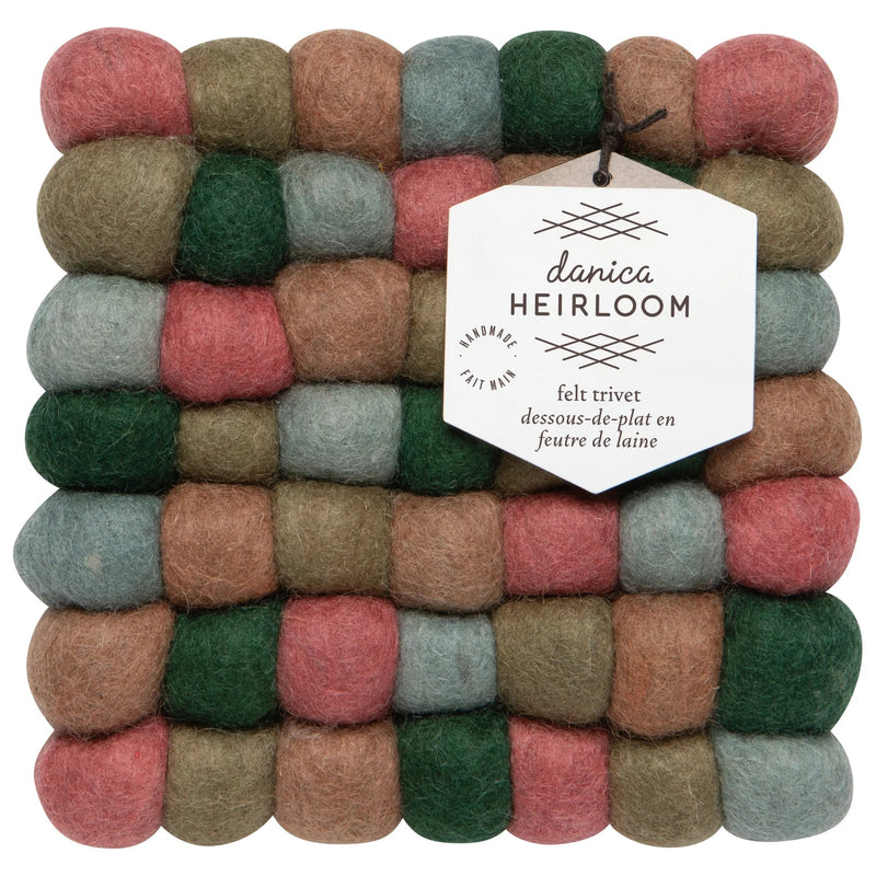 Heirloom - Nectar Wool Felt Ball Trivet Home & Kitchen