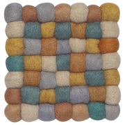 Heirloom - Ochre Wool Felt Ball Trivet Home & Kitchen