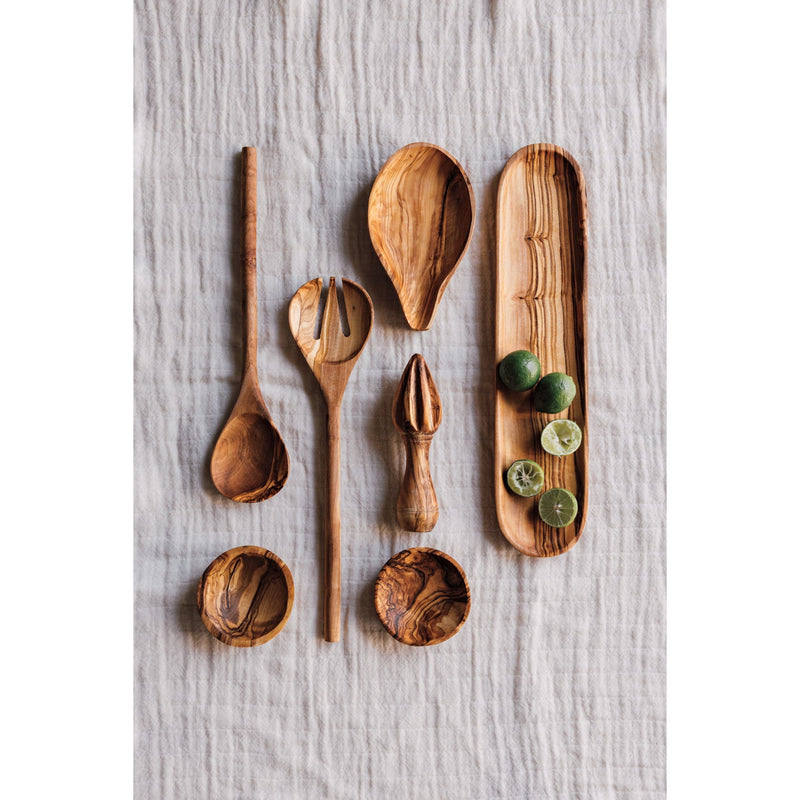 Heirloom - Olive Wood Salad Servers Set of 2 Home & Kitchen