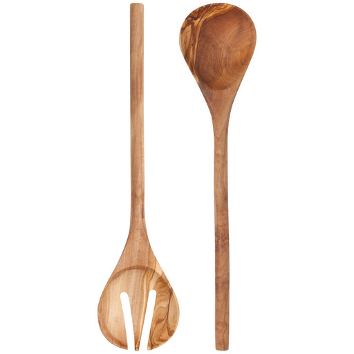 Heirloom - Olive Wood Salad Servers Set of 2 Home & Kitchen
