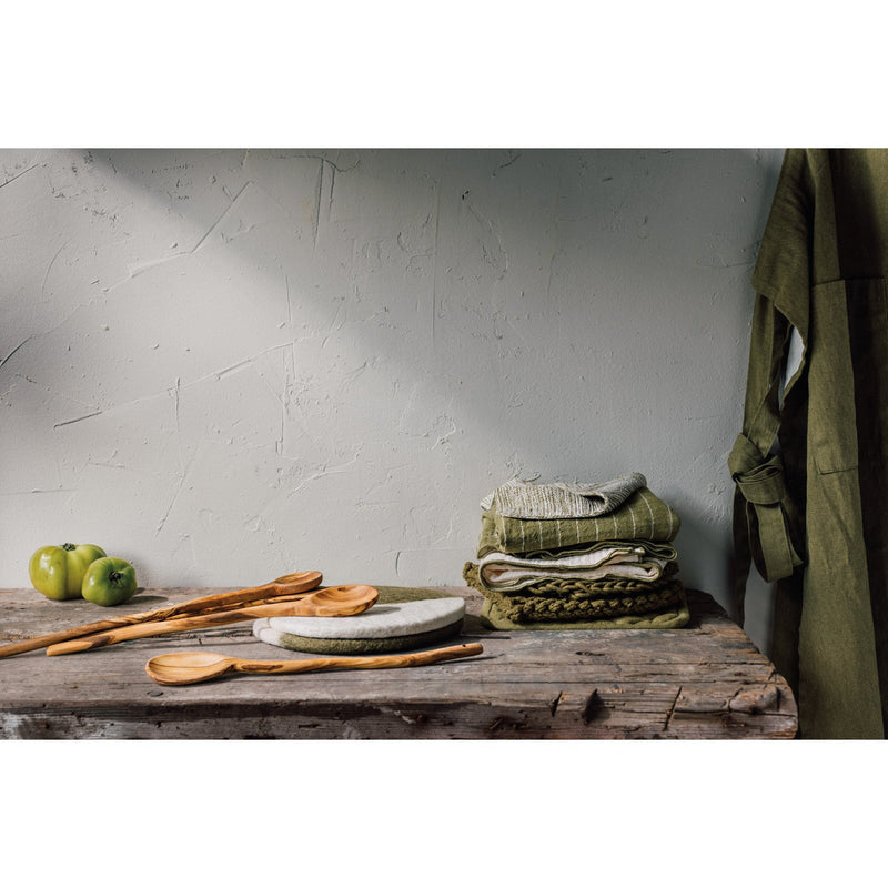 Heirloom - Olive Wood Wavy Salad Servers Set of 2 Home & Kitchen