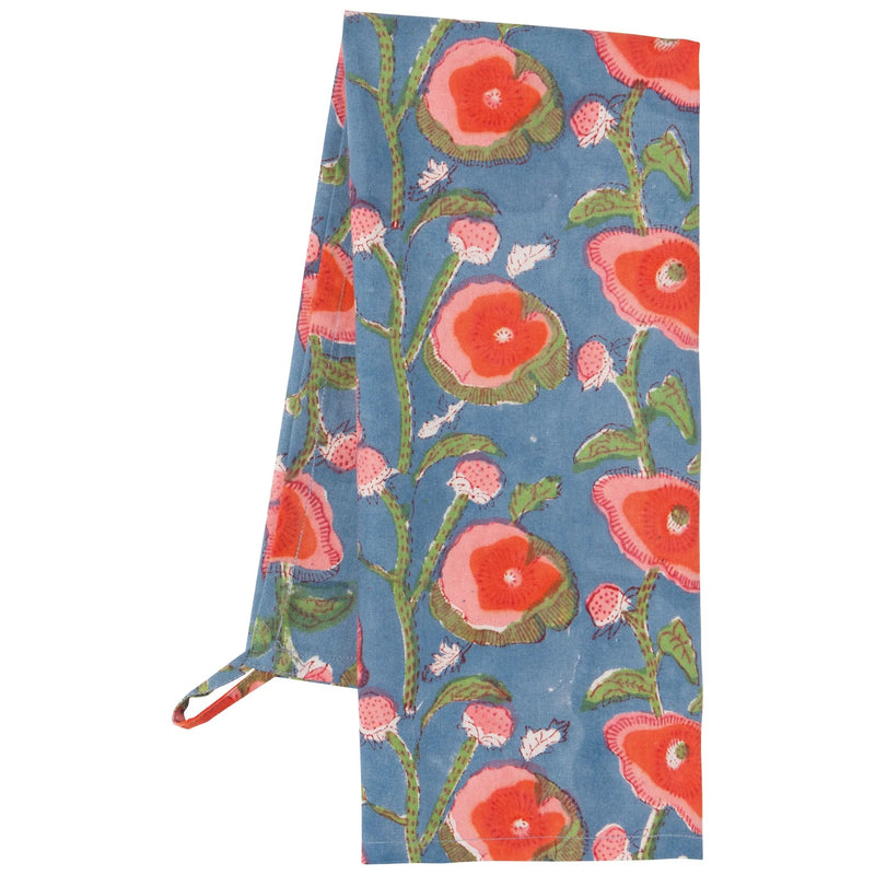 Heirloom - Poppy Block Print Dishtowel Home & Kitchen