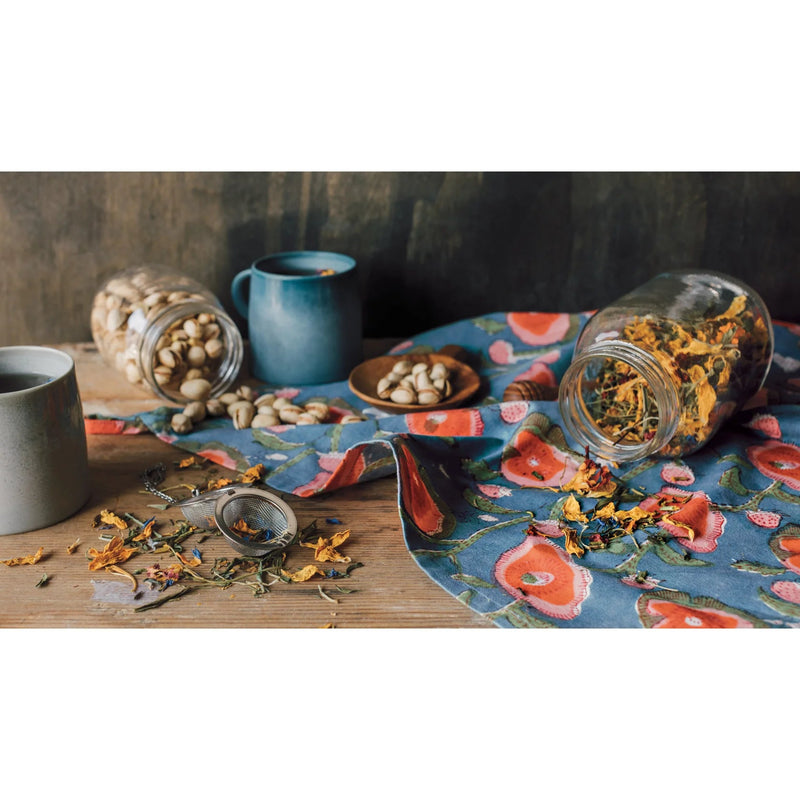 Heirloom - Poppy Block Print Dishtowel Home & Kitchen