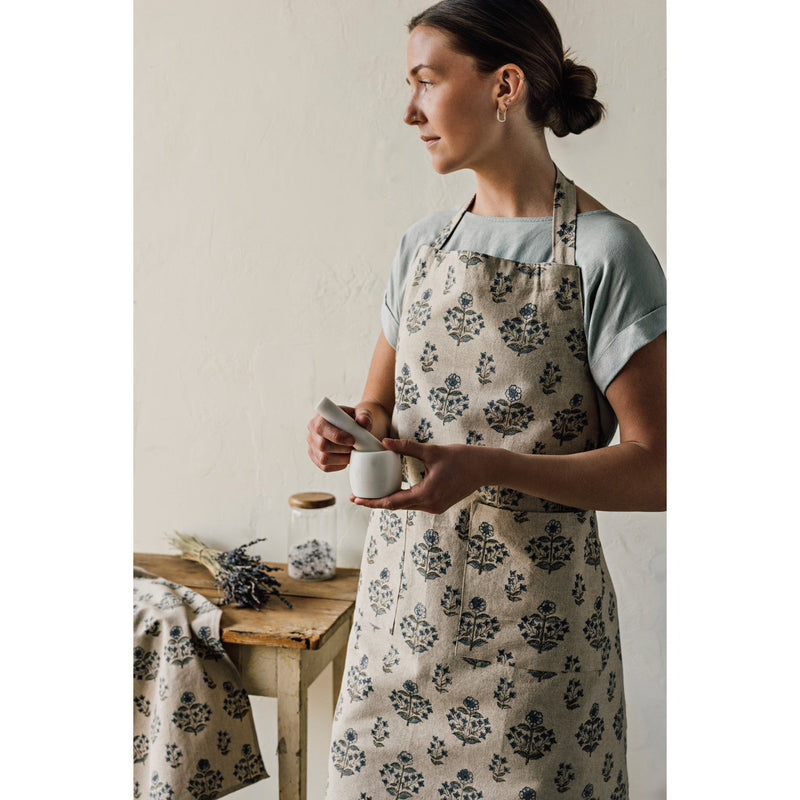Heirloom - Salvia Block Print Apron Home & Kitchen