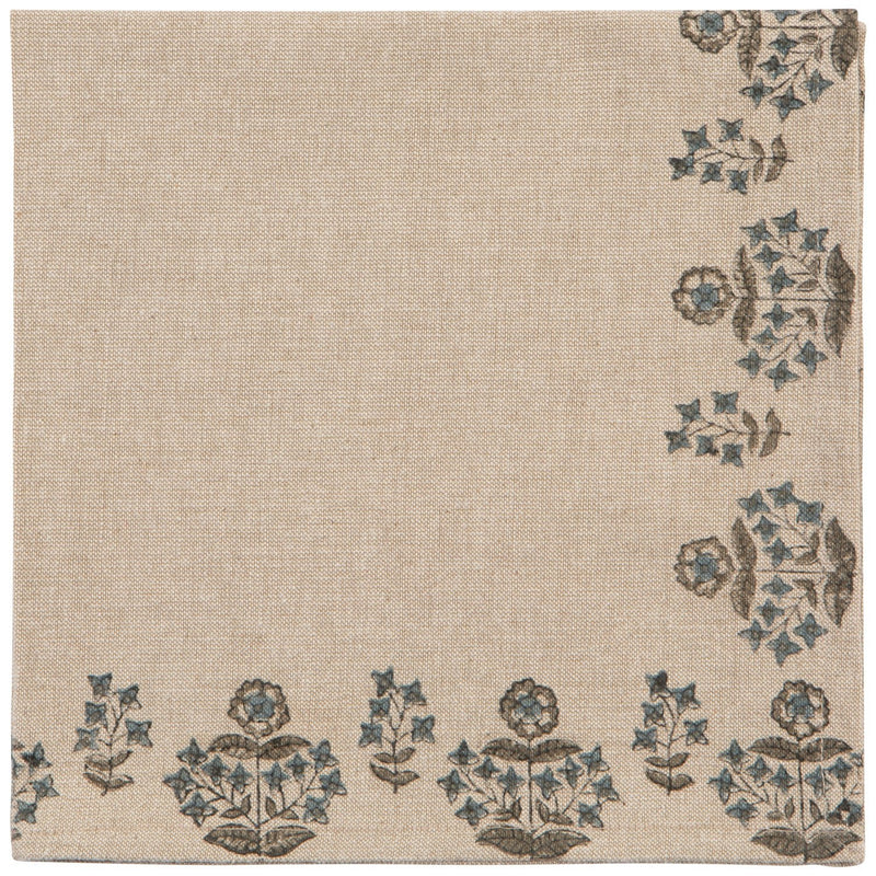 Heirloom - Salvia Block Print Napkins Set of 4 Home & Kitchen