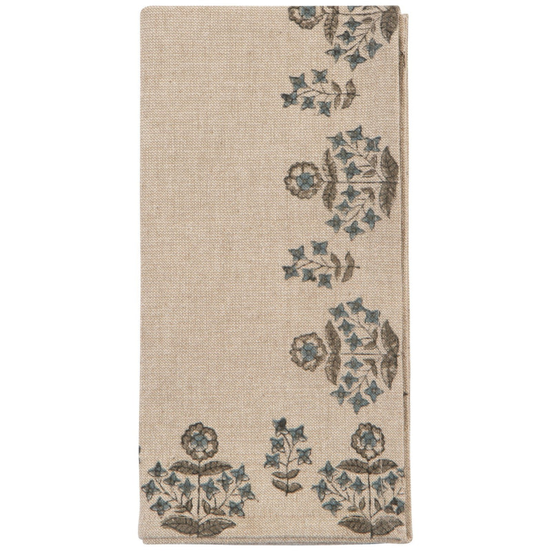 Heirloom - Salvia Block Print Napkins Set of 4 Home & Kitchen