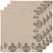 Heirloom - Salvia Block Print Napkins Set of 4 Home & Kitchen