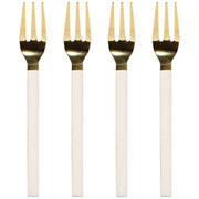 Heirloom - Set/4 Dessert Fork IvoryGold Home & Kitchen
