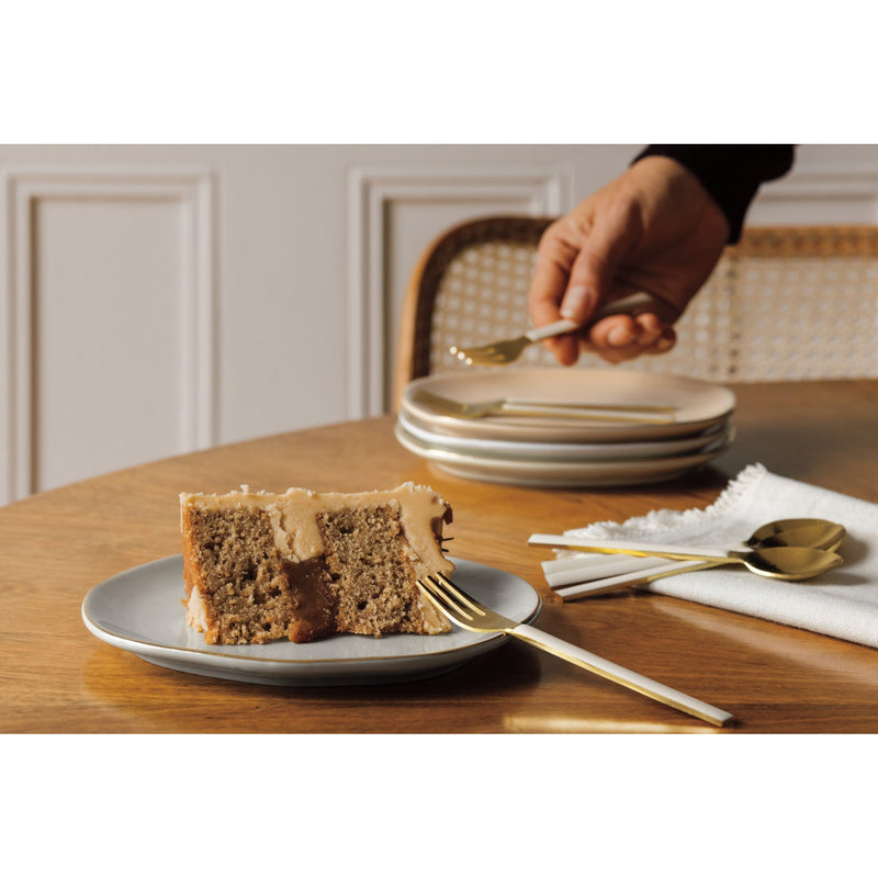 Heirloom - Set/4 Dessert Fork IvoryGold Home & Kitchen