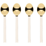 Heirloom - Set/4 Dessert Spoon IvoryGold Home & Kitchen