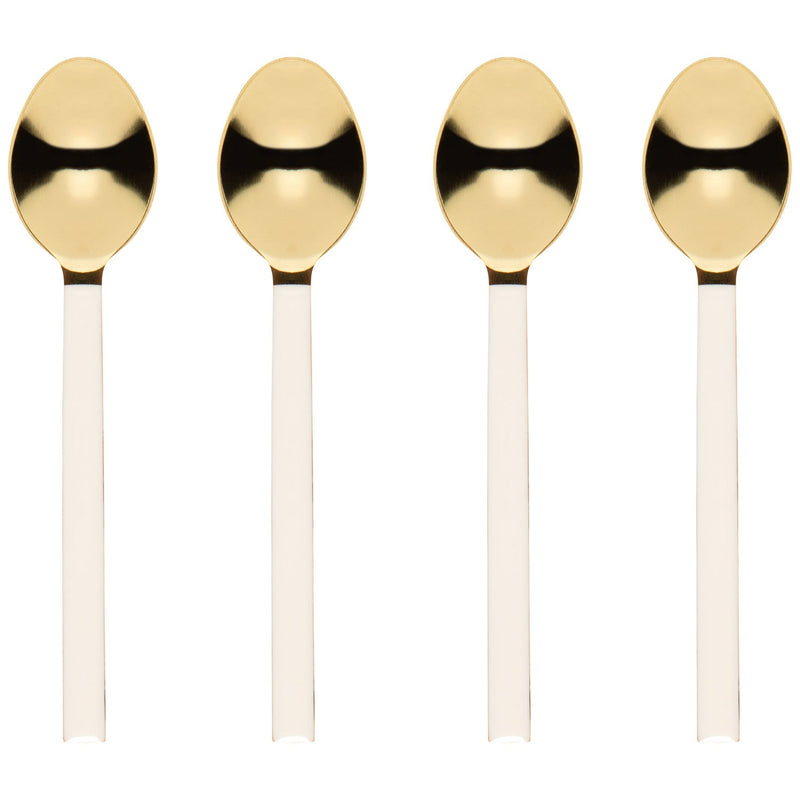 Heirloom - Set/4 Dessert Spoon IvoryGold Home & Kitchen