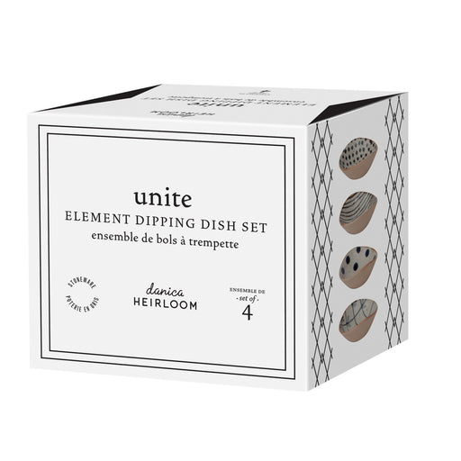 Heirloom - Set/4 Element Dip Dish Unite | Gray Home & Kitchen