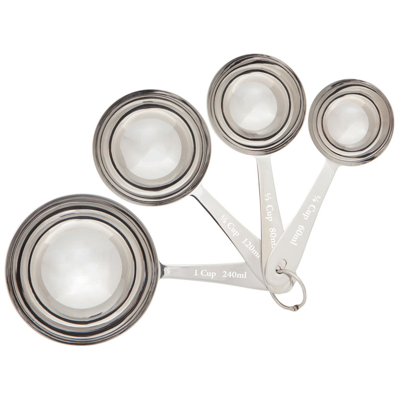 Heirloom - Set/4 Measuring Cup Silver Home & Kitchen