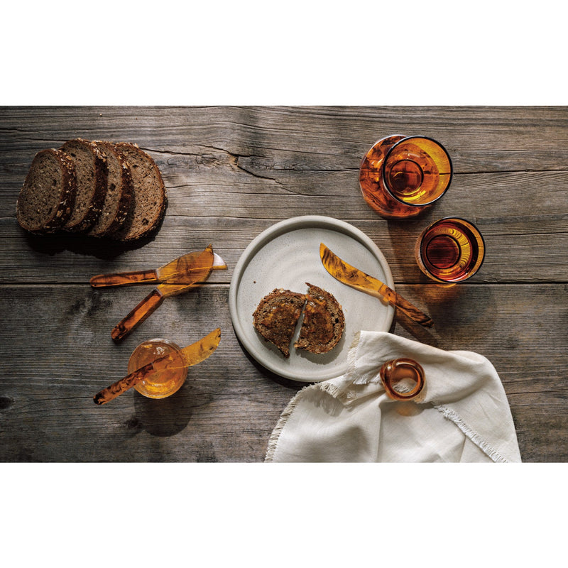 Heirloom - Set/4 NapkinRing ResinTortoise Home & Kitchen