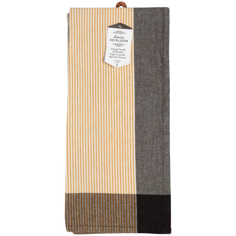 Heirloom - Shadow Array Stripe Dishtowel Set of 2 Home & Kitchen