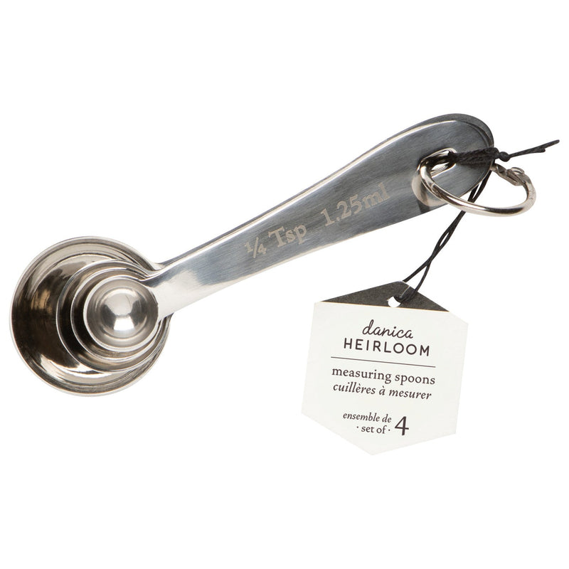Heirloom - Stainless Steel Measuring Spoons Set of 4 Home & Kitchen