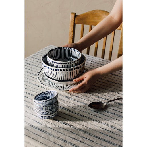 Heirloom - Stamped Mix bowl Sprout Lg | Blue Home & Kitchen