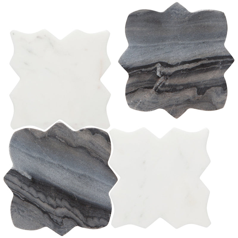 Heirloom - Tesselate Marble Coasters Set of 4 Home & Kitchen