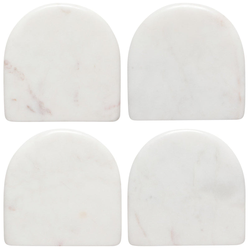 Heirloom - White Arch Marble Coasters Set of 4 Home & Kitchen