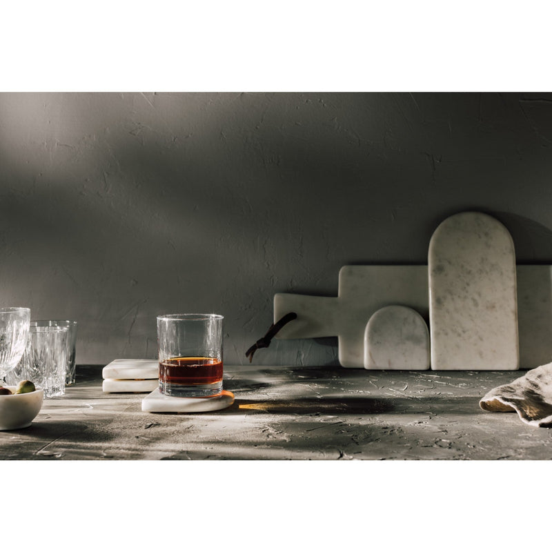 Heirloom - White Arch Marble Coasters Set of 4 Home & Kitchen