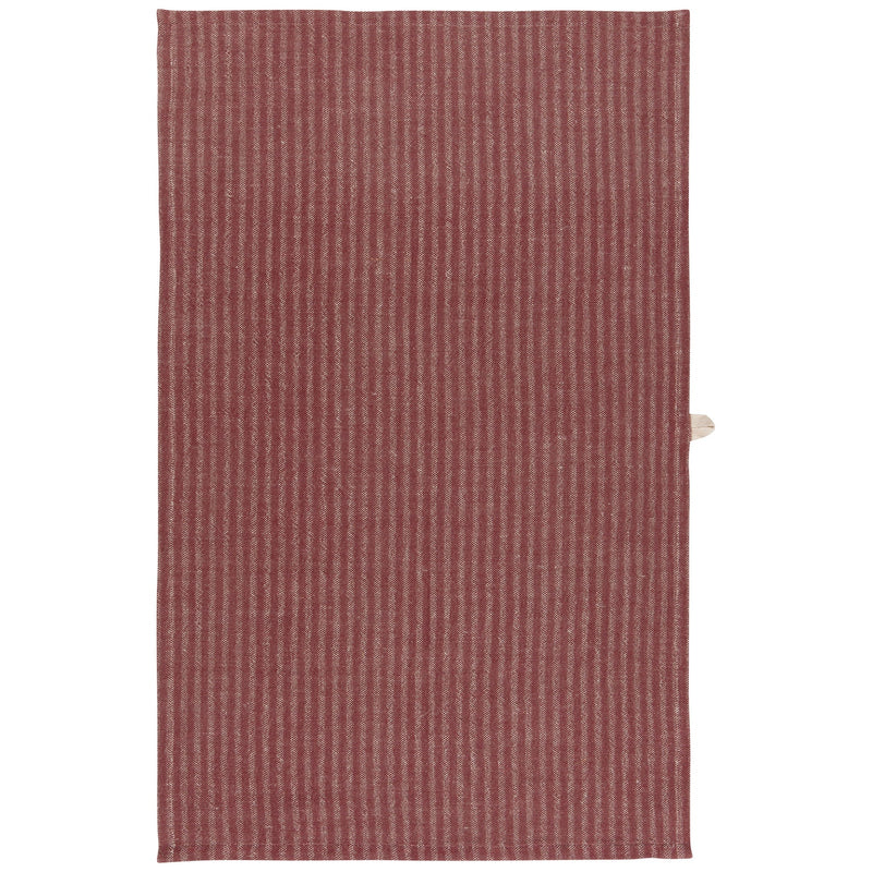 Heirloom - Wine Stripe Linen - Cotton Dishtowel Home & Kitchen
