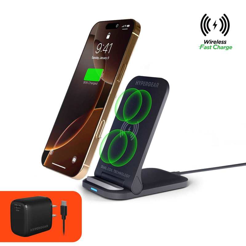 HyperGear - PowerFold Wireless Charging Stand | 15W, Black