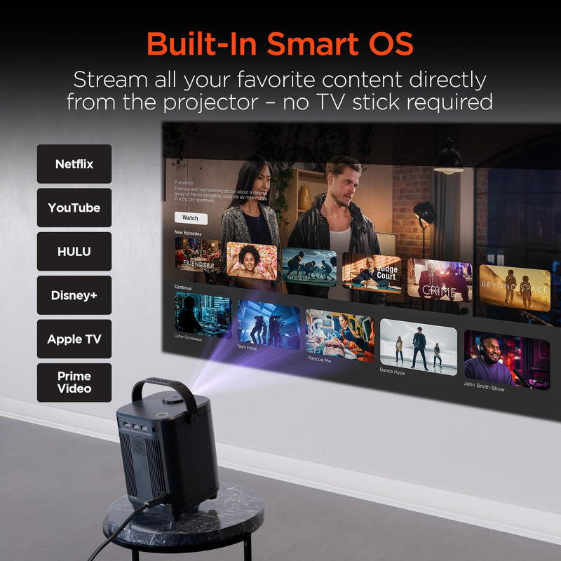 Hypergear - Portable Projector 720p with Bluetooth, Apps & Built - In Speaker