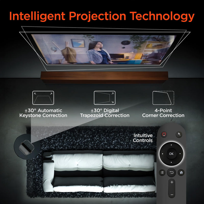 Hypergear - Portable Projector 720p with Bluetooth, Apps & Built - In Speaker