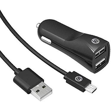 iEssentials - Car Charger 24Amp 2 Port With Micro Cable - Limolin 