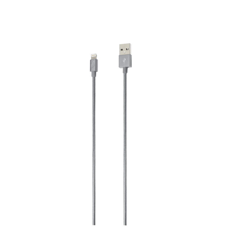 iStore - Charge & Sync Lightning to USB-A 4ft MFI Braided Cable - Space Grey (ACC994CAI) - Limolin 