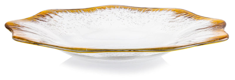 IVV - Aurum - Centerpiece in clear glass with gold decoration