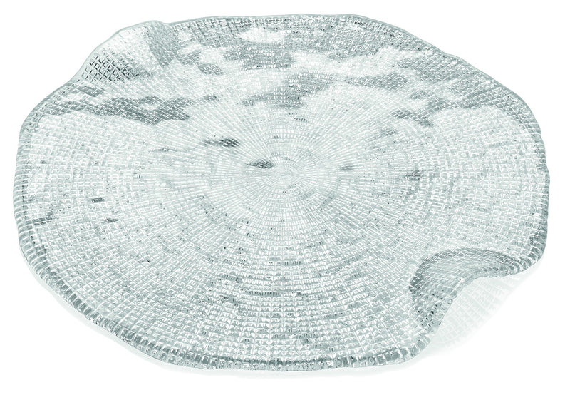 IVV - Diamante' - Cheese plate with handles in clear glass