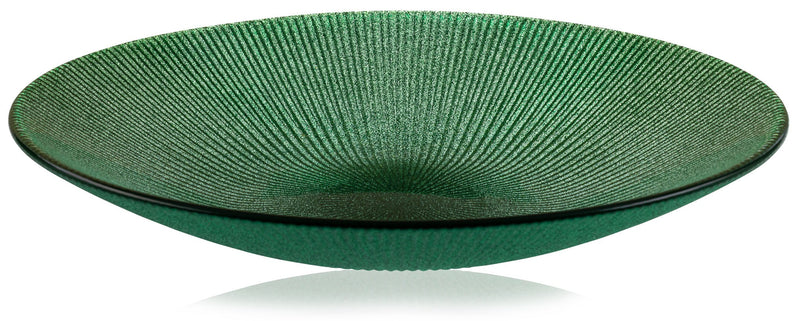 IVV - Noel - Glass centerpiece pine green glitter decoration