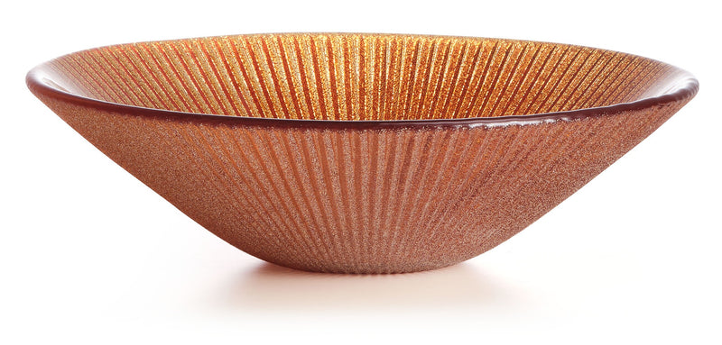 IVV - Noel - Glass bowl orange glitter decoration