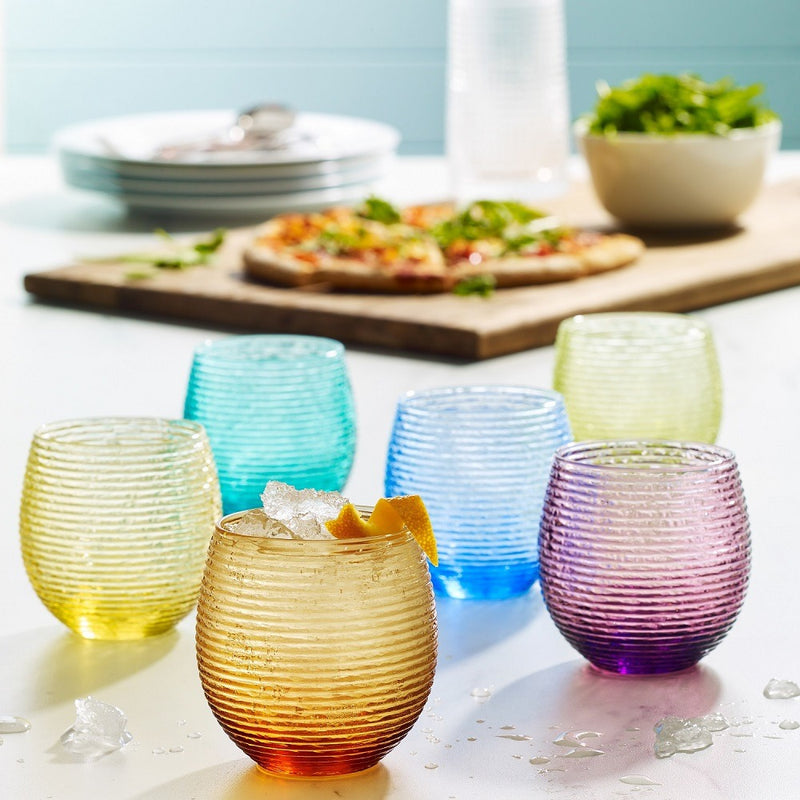 IVV - Multicolor - Pitcher amethyst with turquoise handle in mass colored glass