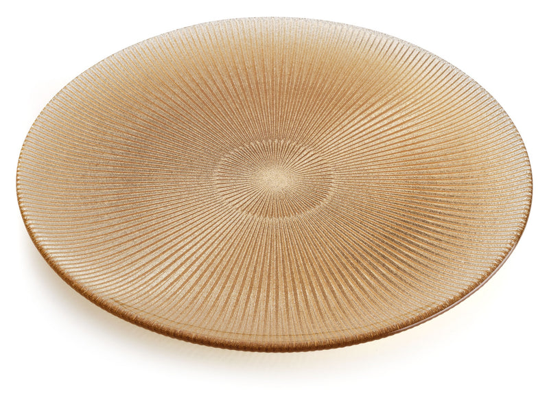 IVV - Noel - Glass platter rose gold glitter decoration