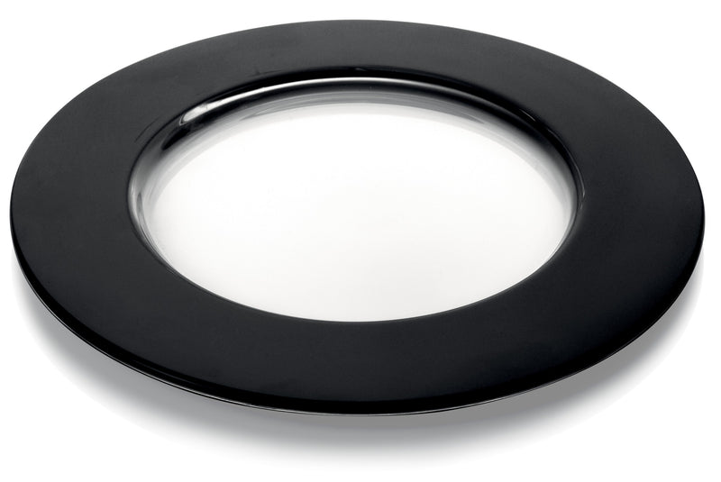 IVV - Aria - Charger in clear glass with blackboard decoration on rim