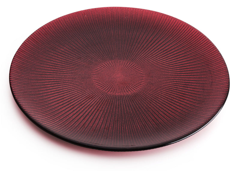 IVV - Noel - Glass platter red glitter decoration