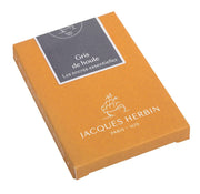 Jacques Herbin - Box Of 7 Maxi Fountain Pen Ink Cartridges, Standard Size Office Supplies Gris De Houle