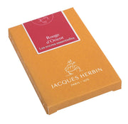 Jacques Herbin - Box Of 7 Maxi Fountain Pen Ink Cartridges, Standard Size Office Supplies Rouge D'Orient