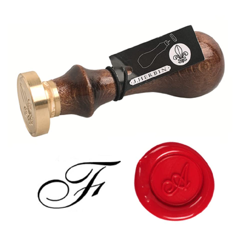 Jacques Herbin - Brass Seal for Wax | Script Old Style Arts & Crafts F