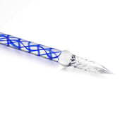 Jacques Herbin Straight Glass Pen – Sapphire Blue, 16 cm