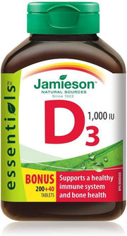 Jamieson - Vitamin D3 - 1000IU | 200+40 Free Health & Wellness
