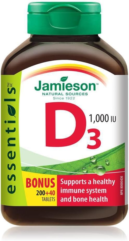 Jamieson - Vitamin D3 - 1000IU | 200+40 Free Health & Wellness